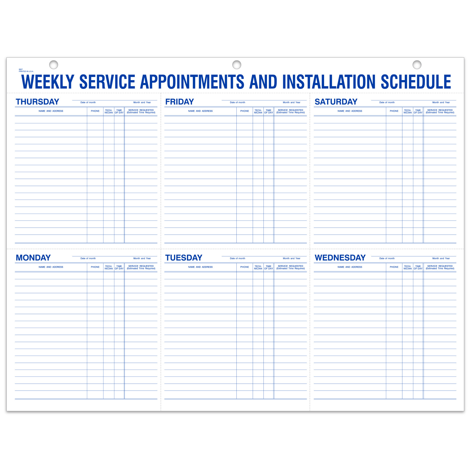 161_Weekly-Service-Appointments_Form-9927_P-WEB