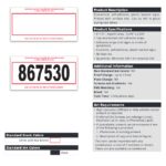 Stock Number Mini Signs – White with Red Boarder