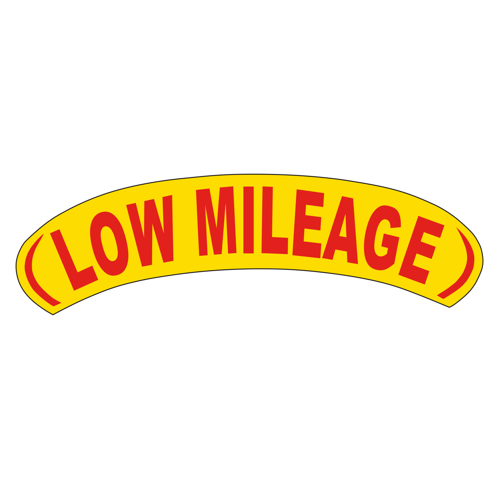 5851-05_Vinyl-Arch-Slogan-Stickers_Red-on-Yellow-Low-Mileage_P-WEB