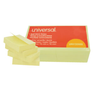 Self Stick Notes - Qty. 100 Per Pad, 12 Pads Per Pack