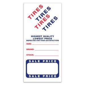 Tire Advertising Labels - 2 3/4" x 5 5/8" - Qty. 500