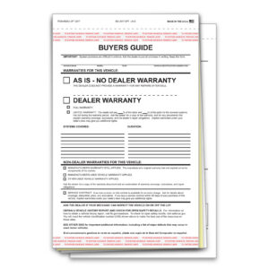 Buyers Guide - BG-2017-3PT - AI-E - As Is - 3 Part - Qty. 100