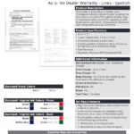 Peel-n-Seal 1-Part Buyers Guide – As-Is Dealer Warranty – Spanish