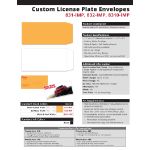 License Plate Envelope – Moist & Seal and Self Seal