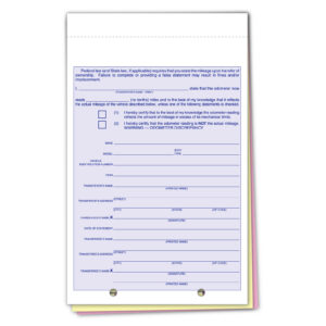 Odometer Disclosure Statement - ODOM-65-3 - 3 Part - Qty. 100